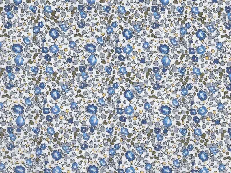 Tissu Liberty Eloise Bleu Forêt, x10cm dans Tissus LIBERTY OF LONDON par Couture et Cie