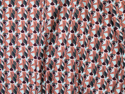 Tissu Cotton and Steel Emilia Florence rouille, x10cm dans COTTON + STEEL par Couture et Cie