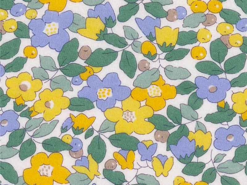 Tissu Liberty Betsy Berry bergamote, x10cm dans Tissus LIBERTY OF LONDON par Couture et Cie