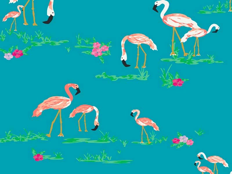 Tissu Art Gallery Fabrics Flamants roses x10cm dans ART GALLERY FABRICS par Couture et Cie