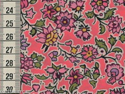 Tissu Liberty Pereira rose, x10cm dans Tissus LIBERTY OF LONDON par Couture et Cie