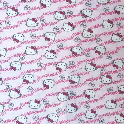 tissu Hello Kitty Oxford rose, x10cm dans Tissus Enfantins par Couture et Cie