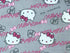 Tissu Hello Kitty Oxford gris, x10cm dans Kiyohara par Couture et Cie