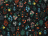 Tissu Rifle Paper Strawberry Fields noir petites fleurs, x10cm dans COTTON + STEEL par Couture et Cie