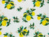 Tissu Rifle Paper Primavera Citrus Blossom Lemon metallic, x10cm dans Rifle Paper Co par Couture et Cie