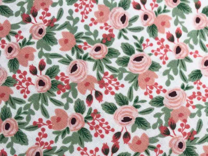 Tissu Rifle Paper Garden Party Rosa-rose, x10cm dans Rifle Paper Co par Couture et Cie