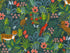 Tissu Rifle Paper Menagerie Jungle vert, coupon 83x110cm dans COTTON + STEEL par Couture et Cie