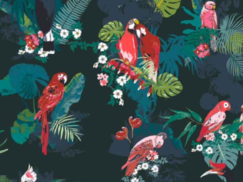 Tissu Art Gallery Fabrics Boscage Parrot Grassland, x10cm dans ART GALLERY FABRICS par Couture et Cie
