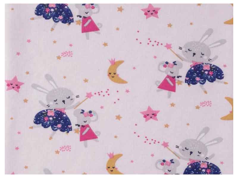 Jersey La Fée rose, x10cm dans Tissus par Couture et Cie