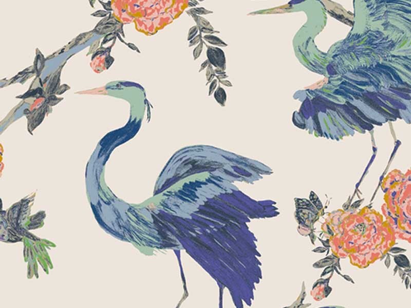 Tissu Art Gallery Fabrics Eve Heron, x10cm dans ART GALLERY FABRICS par Couture et Cie