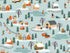 Tissu Rifle Paper Holiday Classics motif paysage , x10cm dans Rifle Paper Co par Couture et Cie