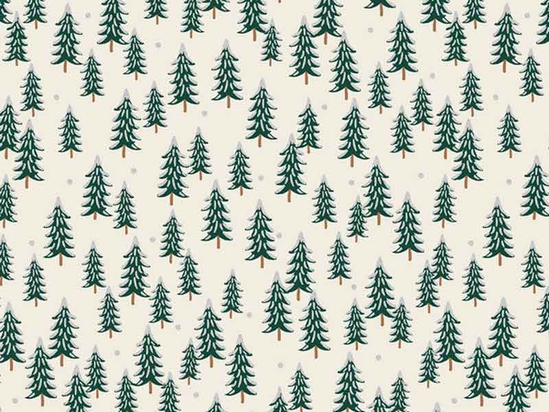 Tissu Rifle Paper Holiday Classics motif Sapins, x10cm dans Rifle Paper Co par Couture et Cie