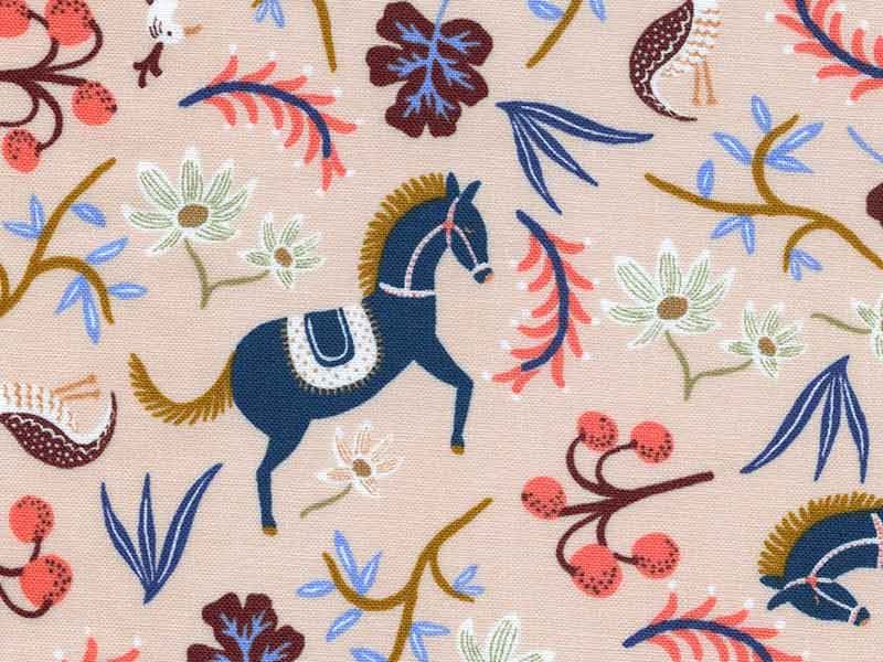 Tissu Rifle Paper Carrousel, x10cm dans Rifle Paper Co par Couture et Cie