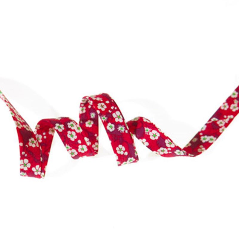 Biais Liberty Mitsi Valeria fraise des bois, x10cm dans Accueil par Couture et Cie