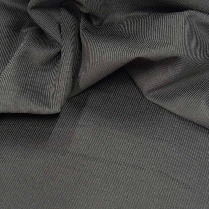 Tissu velours milleraies gris étain, x10cm dans Accueil par Couture et Cie