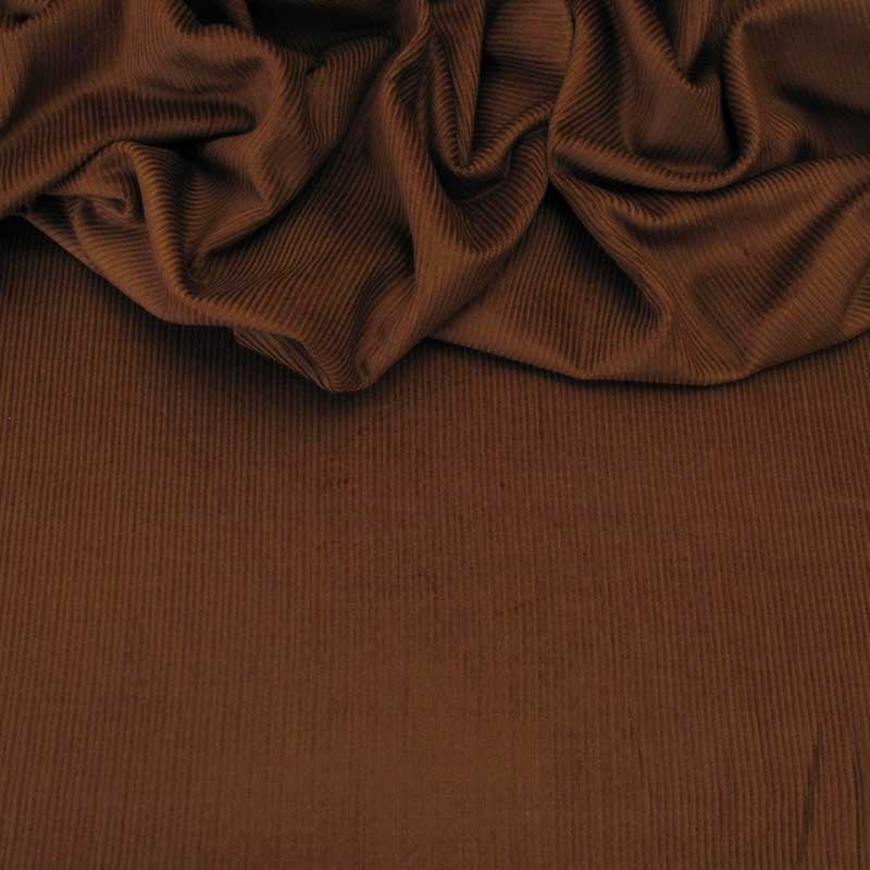 Tissu velours milleraies chocolat, x10cm dans Accueil par Couture et Cie