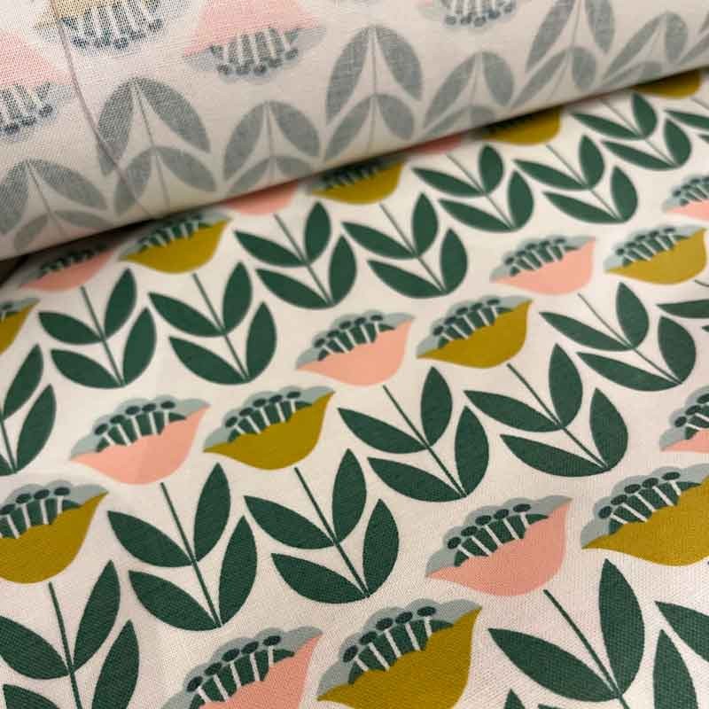 Tissu coton enduit Cloud 9 Tuliptopia, x10cm dans Accueil par Couture et Cie