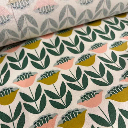 Tissu coton enduit Cloud 9 Tuliptopia, x10cm dans Accueil par Couture et Cie