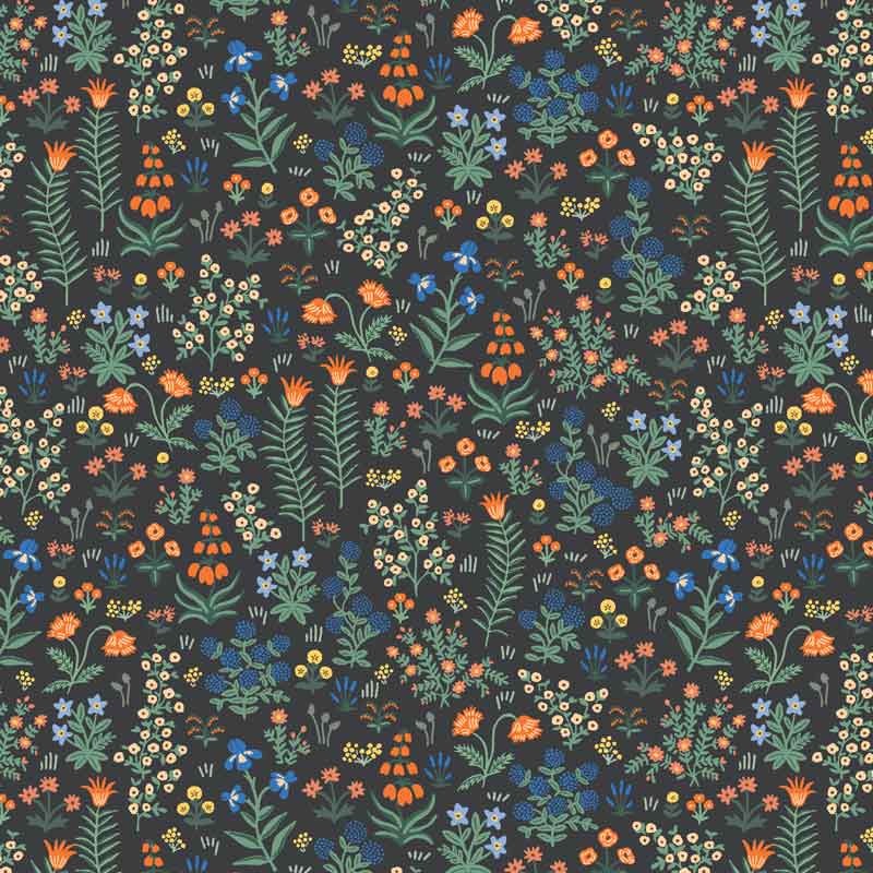 Tissu Rifle paper Camont Menagerie Garden noir, x10cm dans Accueil par Couture et Cie