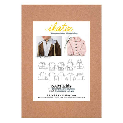 Patron couture Ikatee veste Sam kids dans Accueil par Couture et Cie