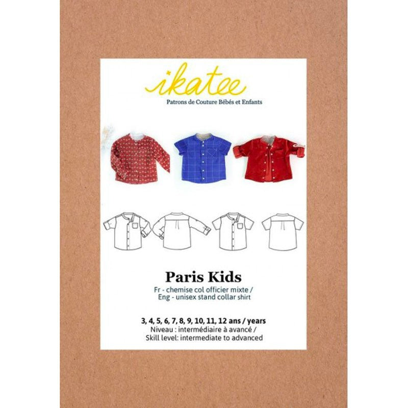 Patron couture Ikatee Paris kids chemise dans Accueil par Couture et Cie