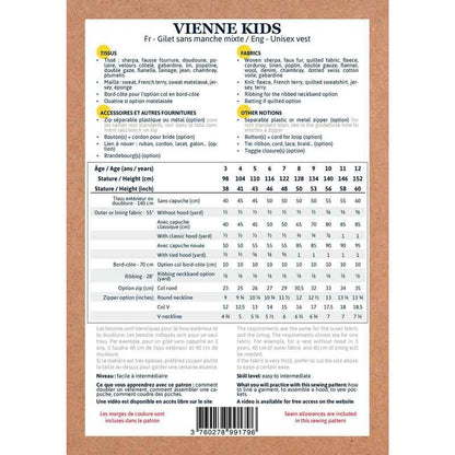 Patron couture Ikatee Vienne kids gilet sans manche dans Accueil par Couture et Cie
