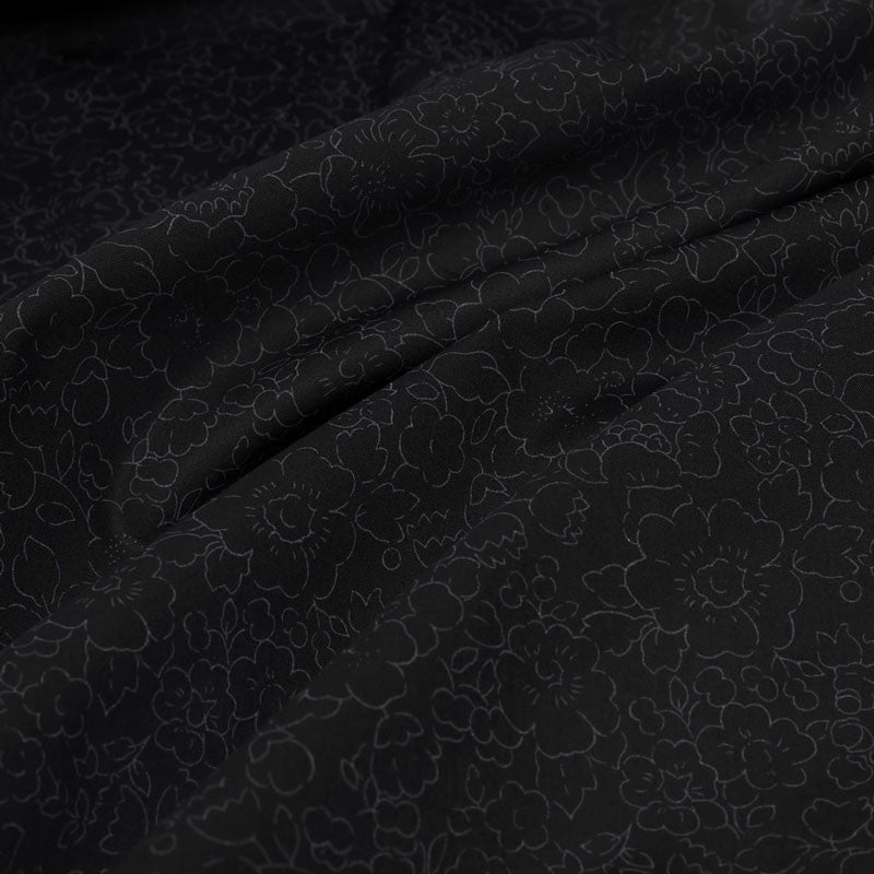 Tissu Liberty Betsy noir ton sur ton, x10cm