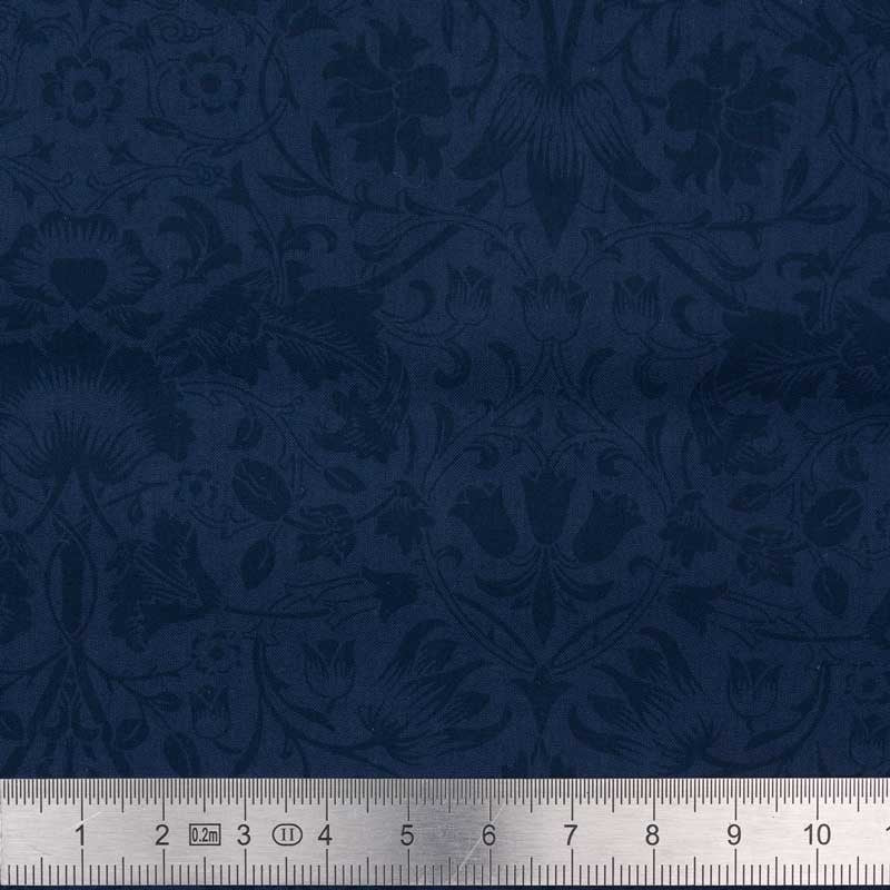 Tissu Liberty Lodden bleu marine ton sur ton, x10cm