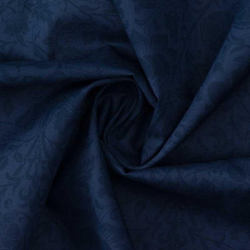 Tissu Liberty Lodden bleu marine ton sur ton, x10cm