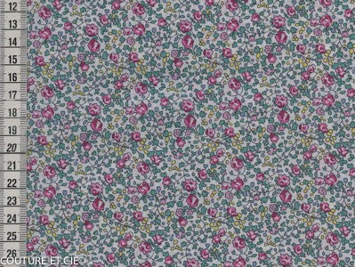 Tissu Liberty Eloise rose et vert dans Tissus LIBERTY OF LONDON par Couture et Cie