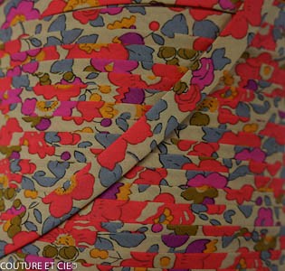Biais Liberty Betsy fluo thé, x10cm dans BIAIS par Couture et Cie
