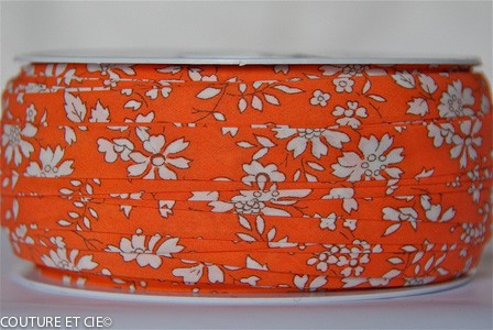 Biais Capel orange fluo, x10cm dans BIAIS par Couture et Cie