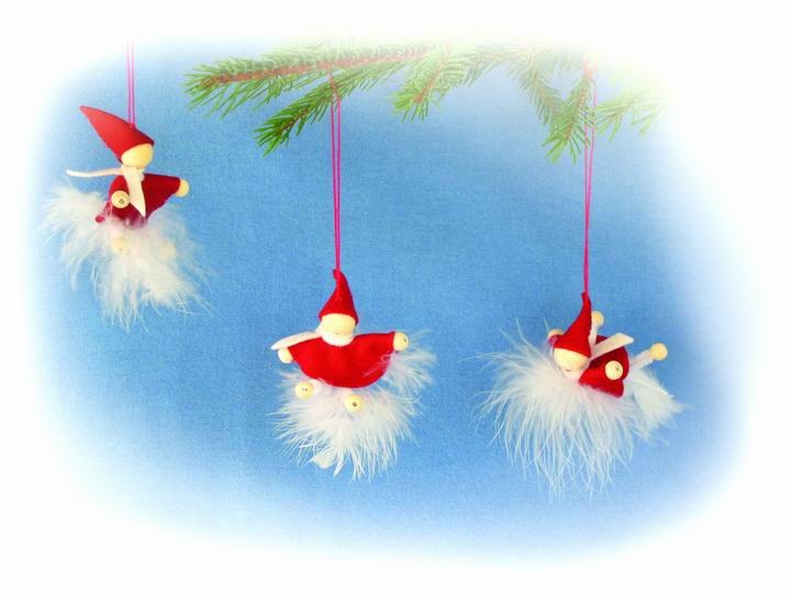 Kit LUTINS PLUME Lot de 6 dans DÉCORATION DE NOEL &amp; DECO FEUTRINE par Marotte et Cie