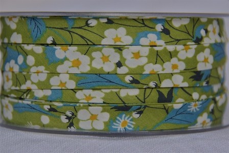 Biais Liberty Mitsi citron vert, x10cm dans Biais Liberty par Couture et Cie