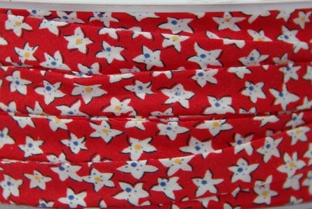 Biais Parterre étoilé coquelicot dans Biais Fleuris par Couture et Cie