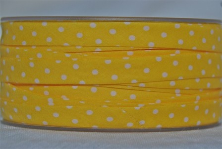 Biais jaune soleil à pois dans Tous les biais par Couture et Cie