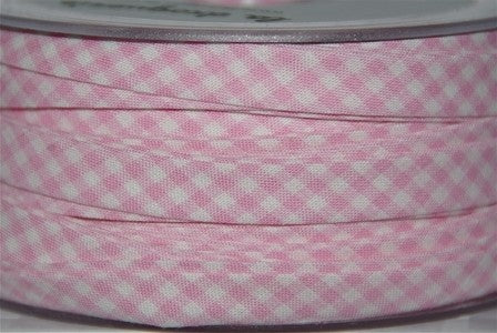 Biais Saint-Tropez rose églantine dans Biais carreaux par Couture et Cie