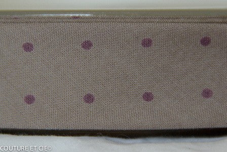 Biais taupe pois figue dans Biais France Duval Stalla par Couture et Cie