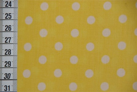 Tissu gros pois jaune Soleil, x10cm dans Tissus Pois par Couture et Cie