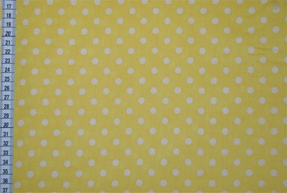 Tissu gros pois jaune Soleil, x10cm dans Tissus Pois par Couture et Cie
