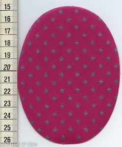 Coudières France Duval-Stalla fushia étoiles argent dans THERMOCOLLANTS par Couture et Cie