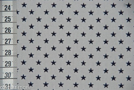 Popeline blanc étoiles bleues, coupon 35*140cm dans FRANCE DUVAL STALLA par Couture et Cie