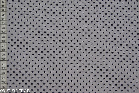 Popeline blanc étoiles bleues, coupon 35*140cm dans FRANCE DUVAL STALLA par Couture et Cie