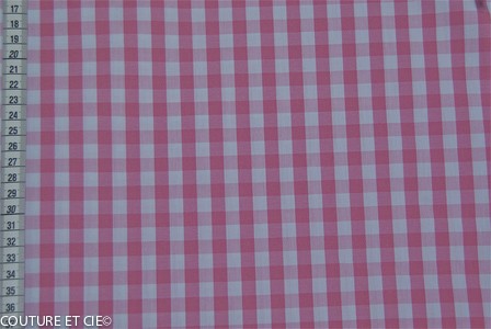 Vichy grands carreaux rose dans Popelines par Couture et Cie