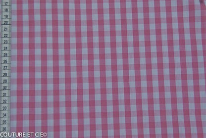 Vichy grands carreaux rose dans Popelines par Couture et Cie