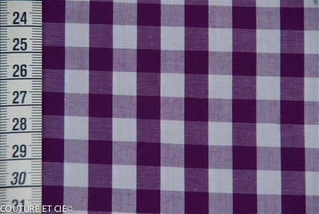 Vichy grands carreaux violet dans Tissus Carreaux par Couture et Cie