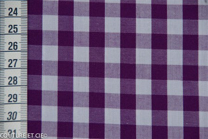 Vichy grands carreaux violet dans Tissus Carreaux par Couture et Cie