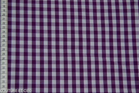 Vichy grands carreaux violet dans Tissus Carreaux par Couture et Cie