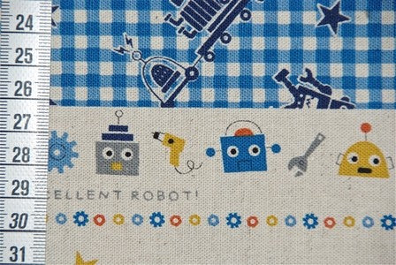 Tissu Kokka Autos et Robots" " dans TISSUS JAPONAIS par Couture et Cie
