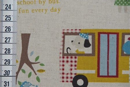 Tissu Kokka Ramassage scolaire dans TISSUS JAPONAIS par Couture et Cie